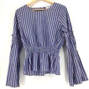 Highline Collection Striped Bell Sleeve Top NWT